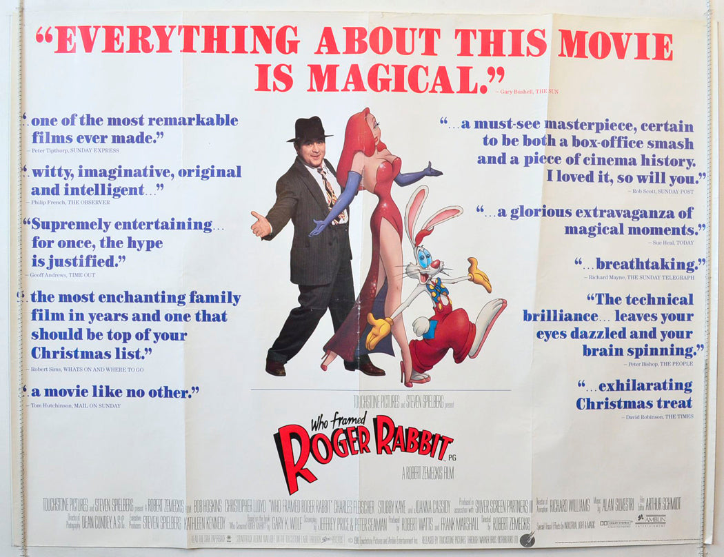 Who Framed Roger Rabbit Original British Quad Poster - Movie Poster