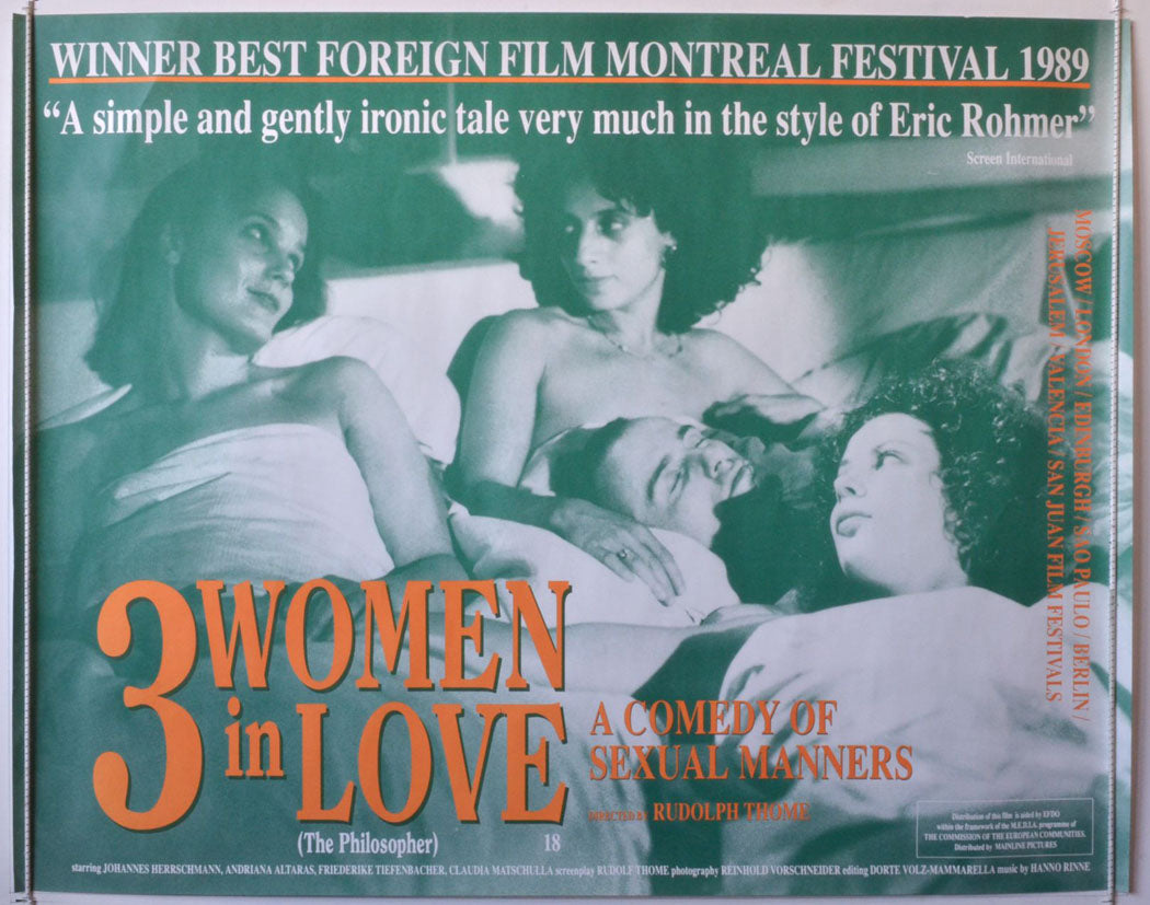 3 Women In Love   (a.k.a. The Philosopher, Der Philosopher) Original British Quad Poster - Movie Poster