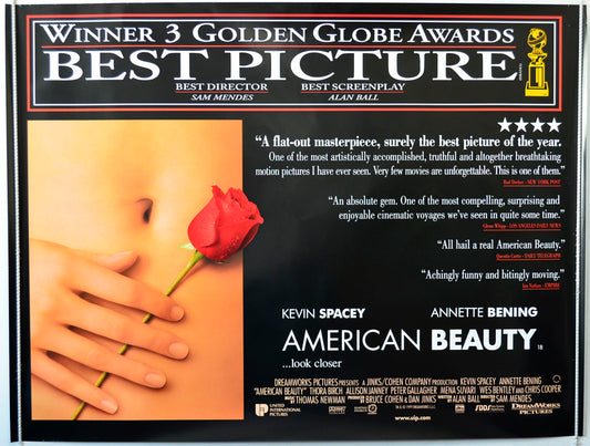 American Beauty   (Awards Version)  Original British Quad Poster - Movie Poster