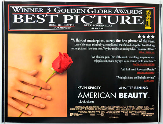 American Beauty   (Awards Version)  Original British Quad Poster - Movie Poster