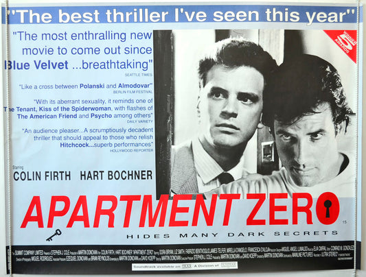 Apartment Zero Original British Quad Poster - Movie Poster