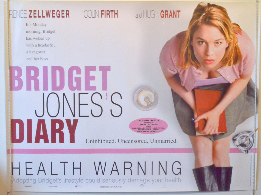  Bridget Jones's Diary Original British Quad Poster - Movie Poster 