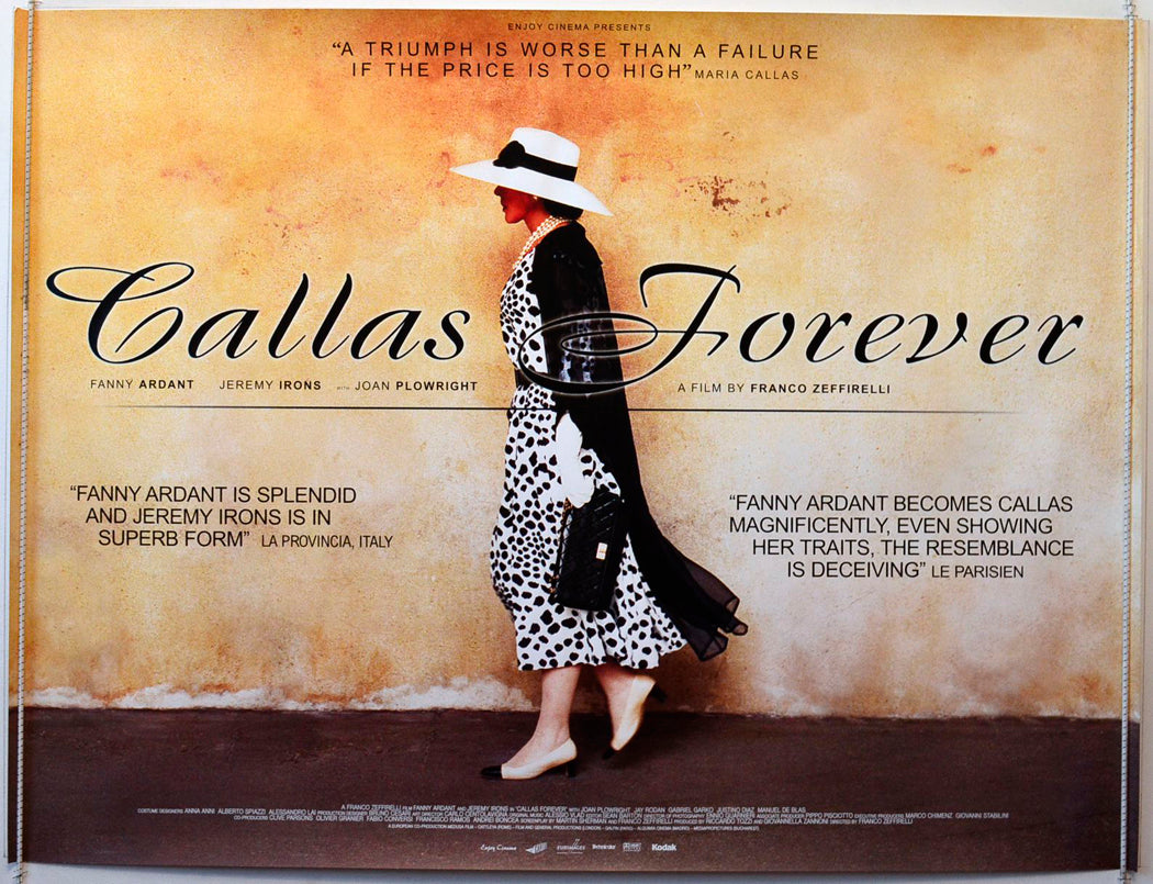 Callas Forever   Original British Quad Poster - Movie Poster