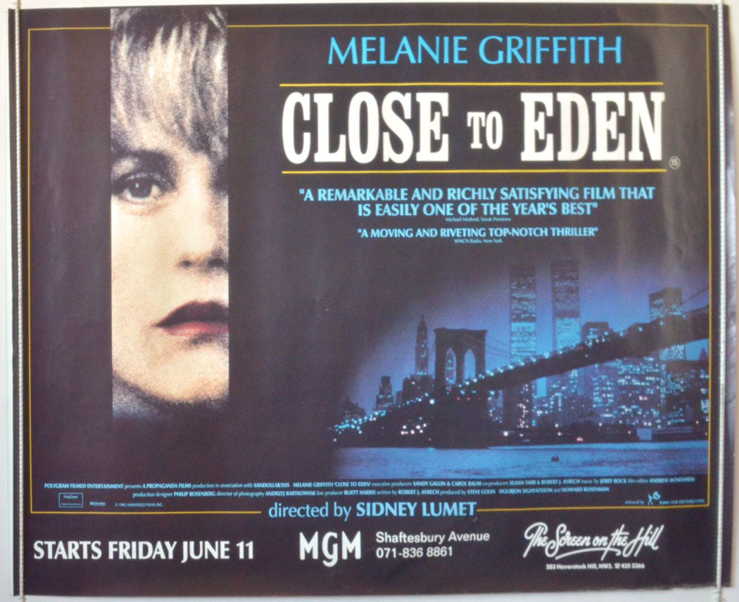 Close To Eden  (a.k.a. A Stranger Among Us)  Original British Quad Poster - Movie Poster 