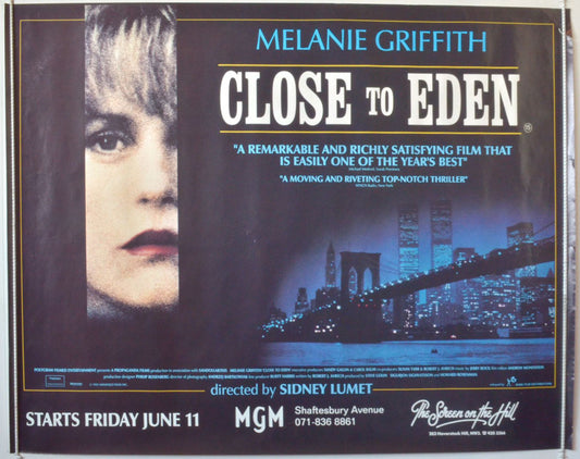 Close To Eden  (a.k.a. A Stranger Among Us)  Original British Quad Poster - Movie Poster 