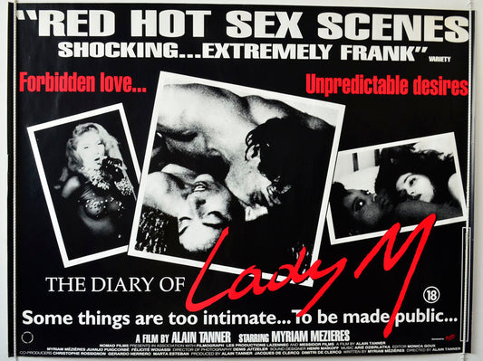 The Diary Of Lady M  (a.k.a. LE JOURNAL DE LADY M)   Original British Quad Poster - Movie Poster