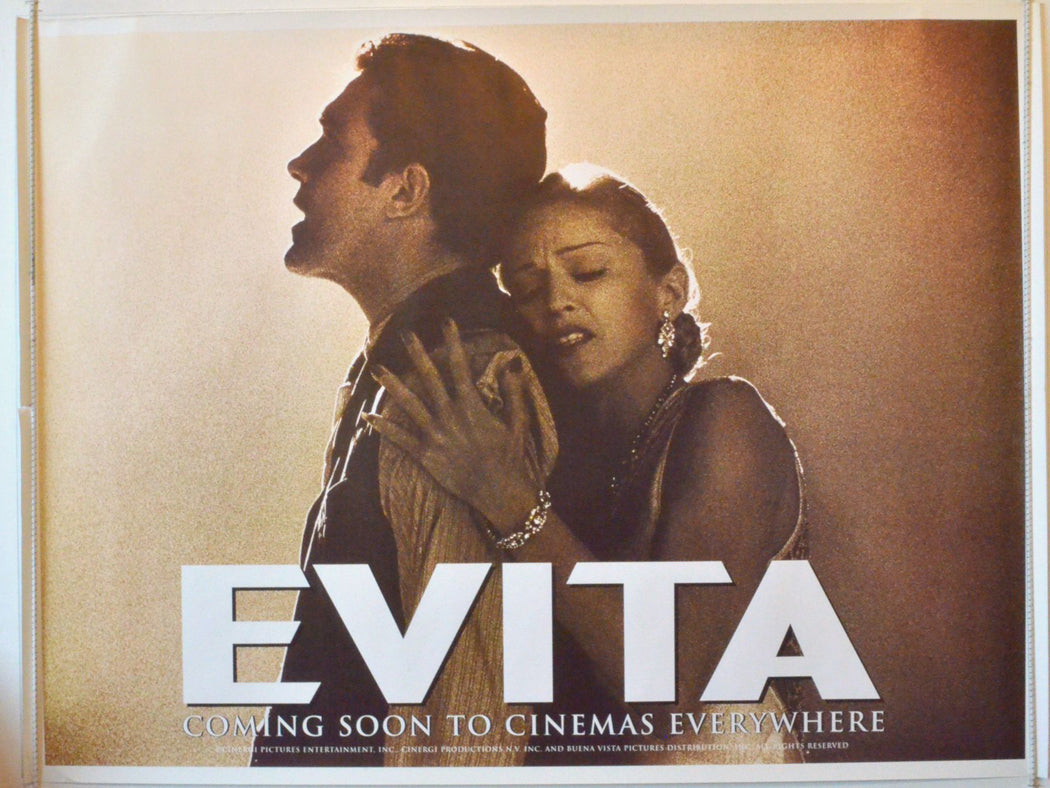 Evita  (Teaser Version)  Original British Quad Poster - Movie Poster 