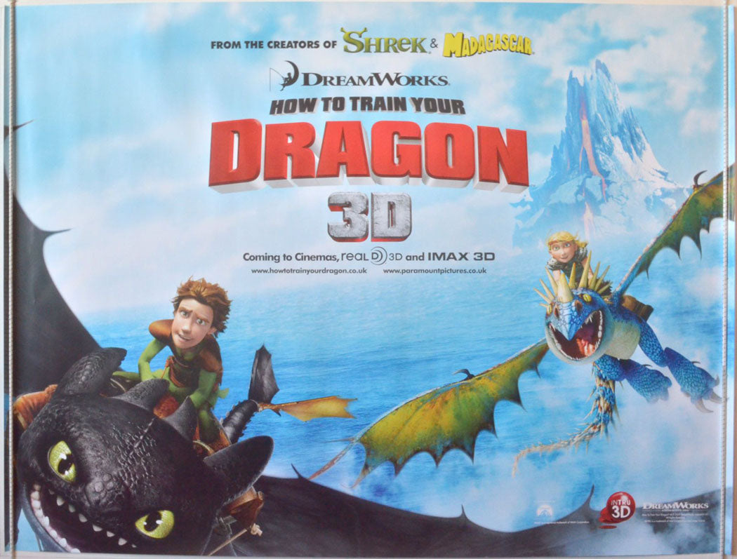 How To Train Your Dragon  (Teaser)  Original British Quad Poster - Movie Poster 