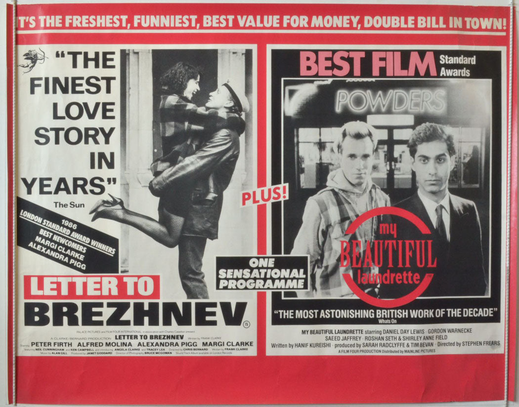 Letter To Brezhnev / My Beautiful Laundrette   (Double Bill)  Original British Quad Poster - Movie Poster