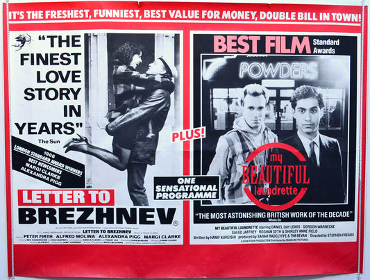 Letter To Brezhnev / My Beautiful Laundrette  (Double Bill)   Original British Quad Poster - Movie Poster