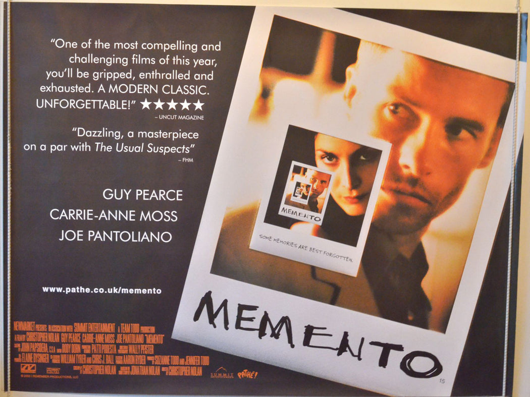 Memento   Original British Quad Poster - Movie Poster