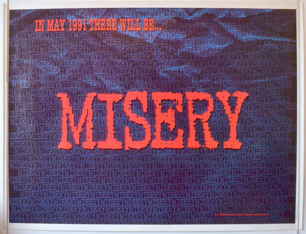 Misery  (Teaser Version)  Original British Quad Poster - Movie Poster 