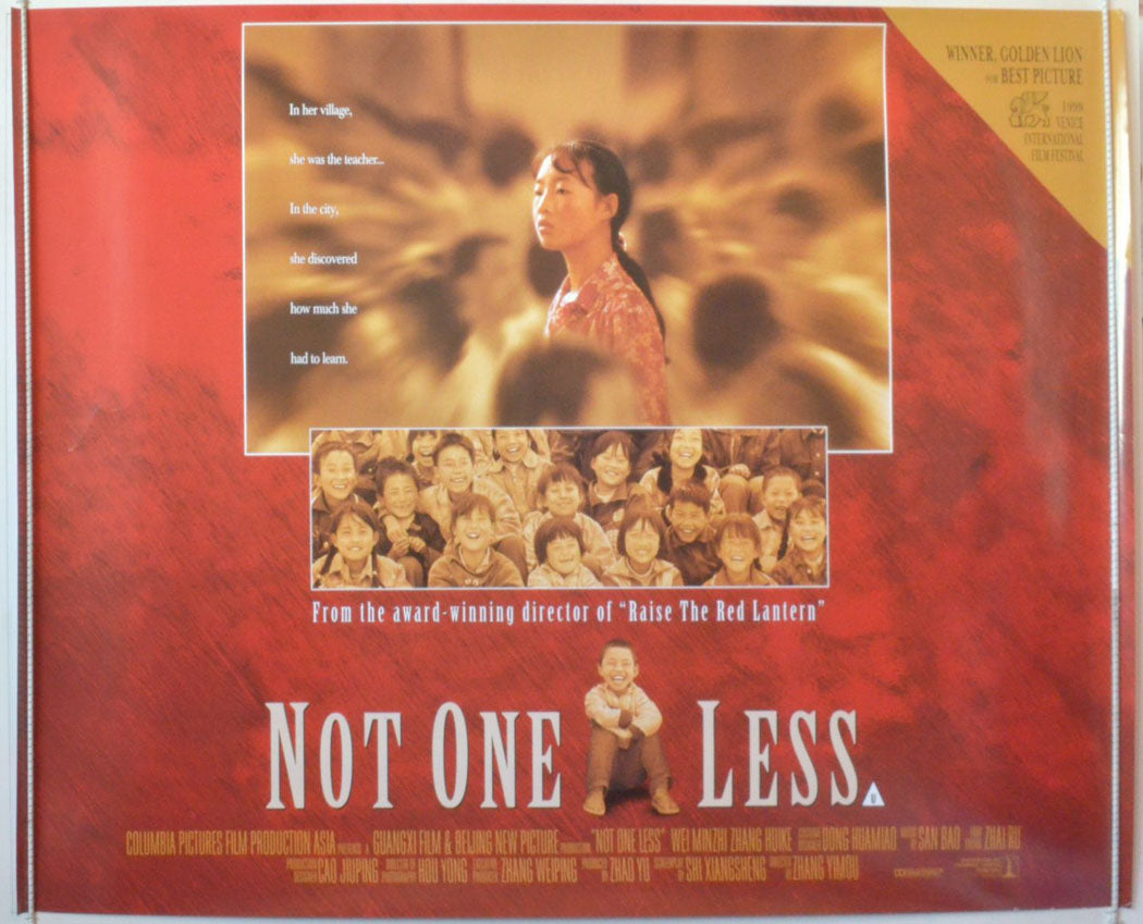 Not One Less  (a.k.a. Yi ge dou bu neng shao)  Original British Quad Poster - Movie Poster 