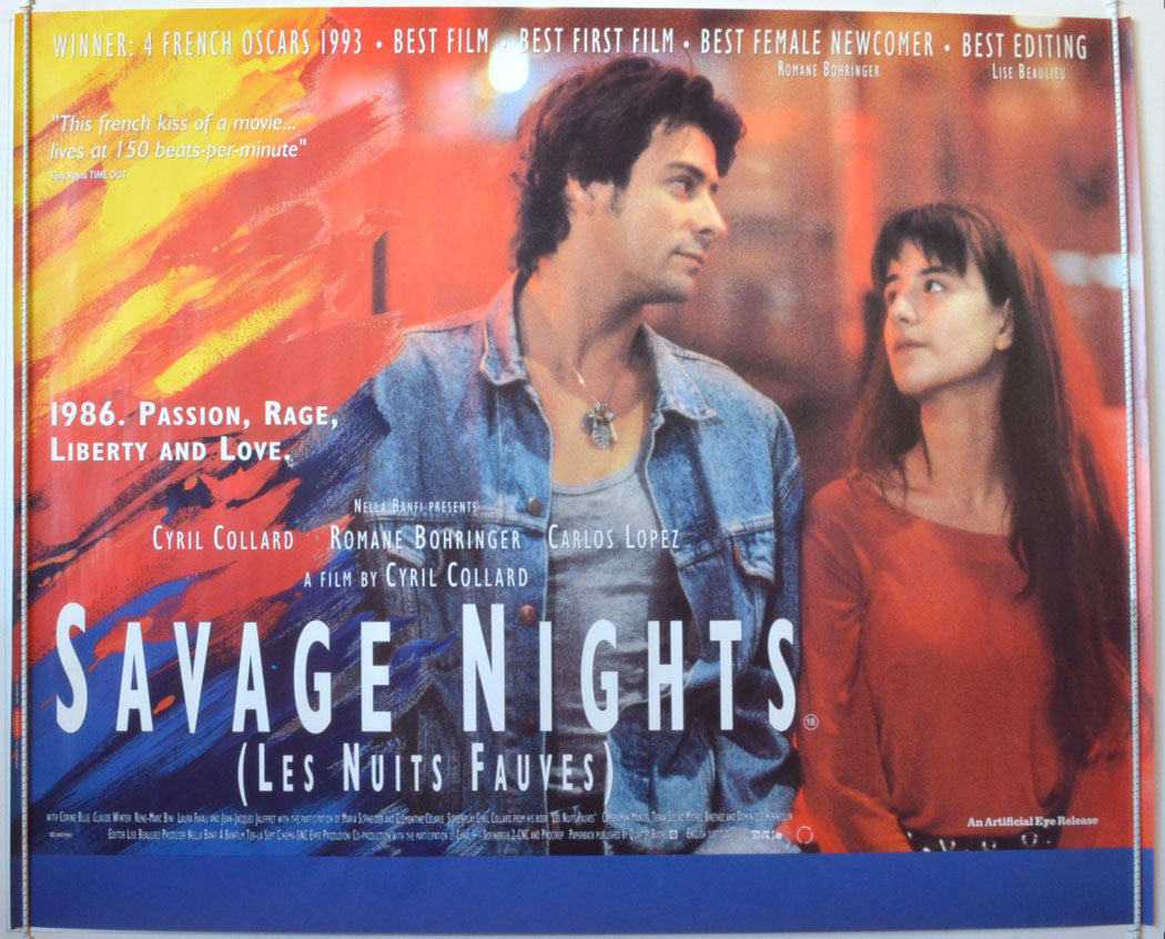 Savage Nights  (a.k.a Les nuits fauves)  Original British Quad Poster - Movie Poster 