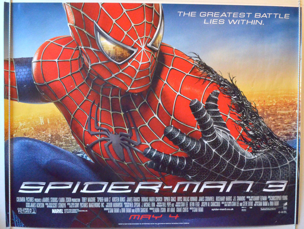 SpiderMan 3 Original British Quad Poster - Movie Poster