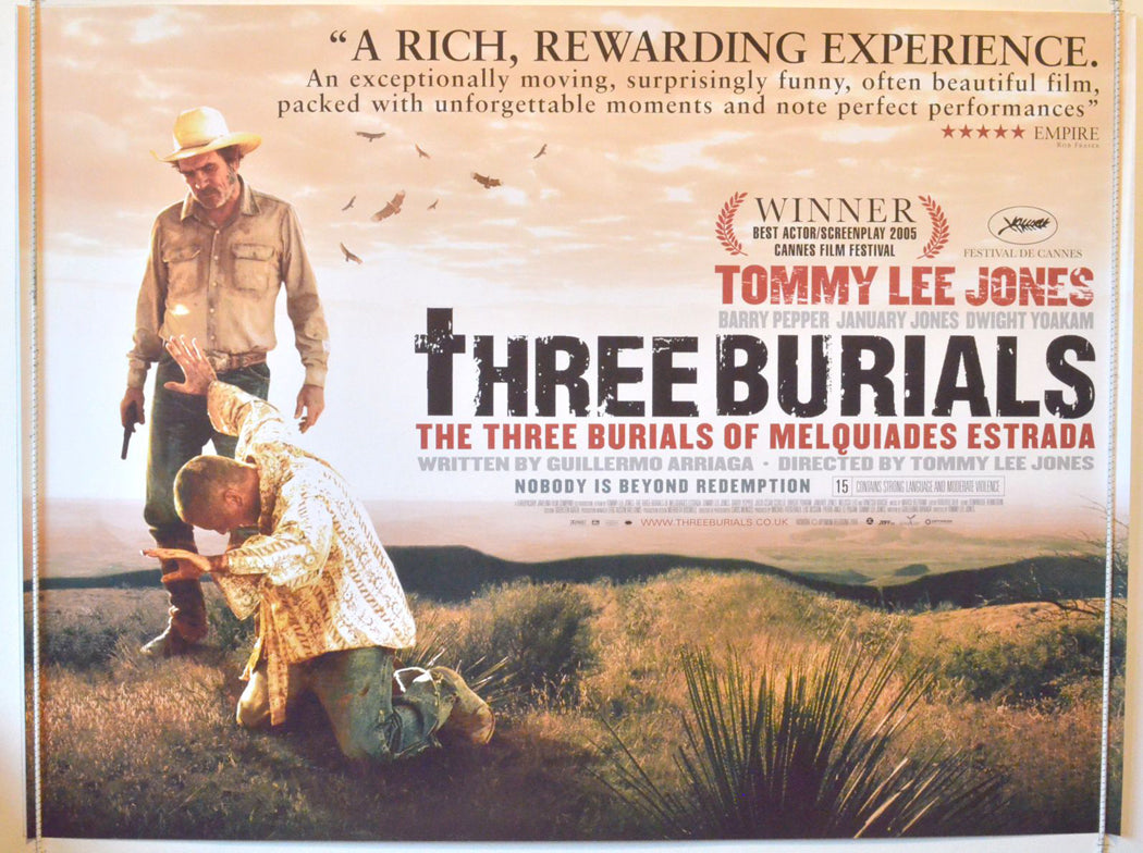 The Three Burials Of Melquiades Estrada  (a.k.a. LOS TRES ENTIERROS DE MELQUIADES ESTRADA)   Original British Quad Poster - Movie Poster