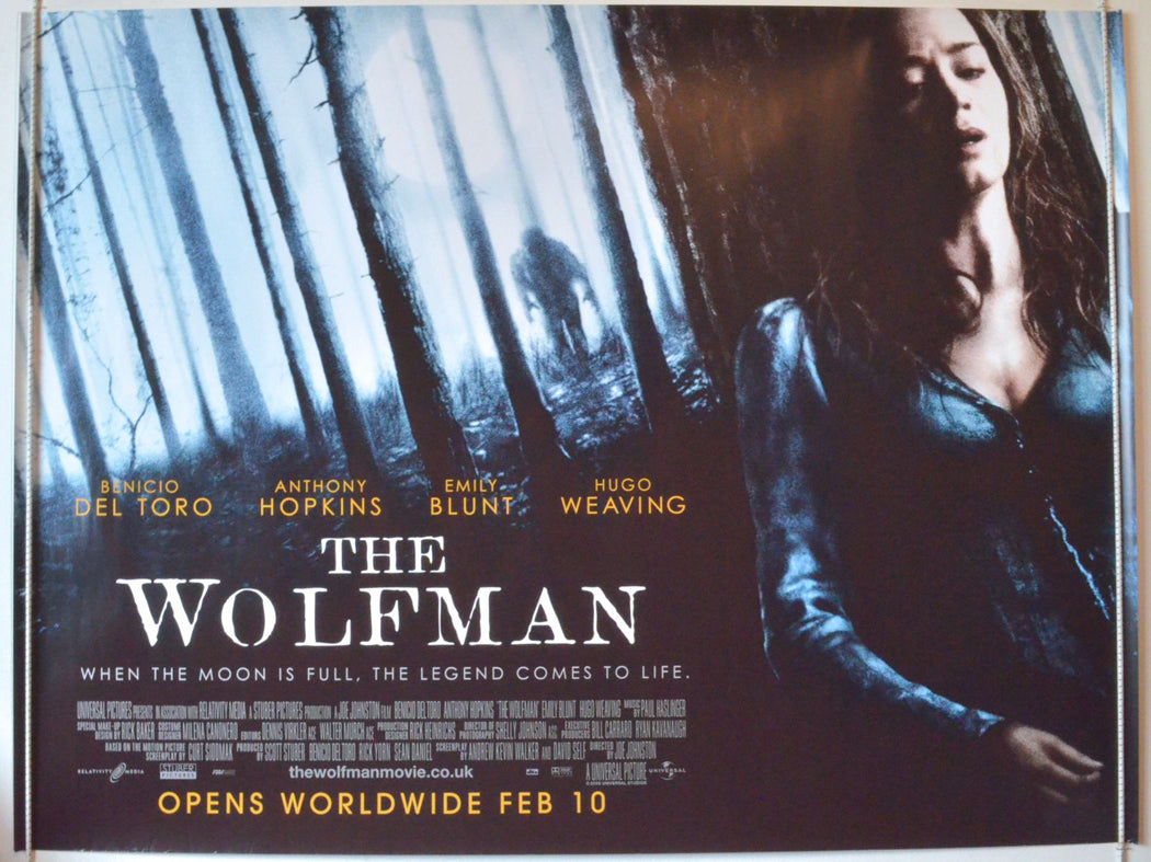 The Wolfman   Original British Quad Poster - Movie Poster