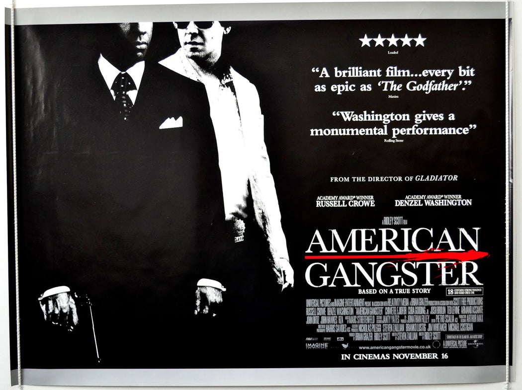 American Gangster   Original British Quad Poster - Movie Poster