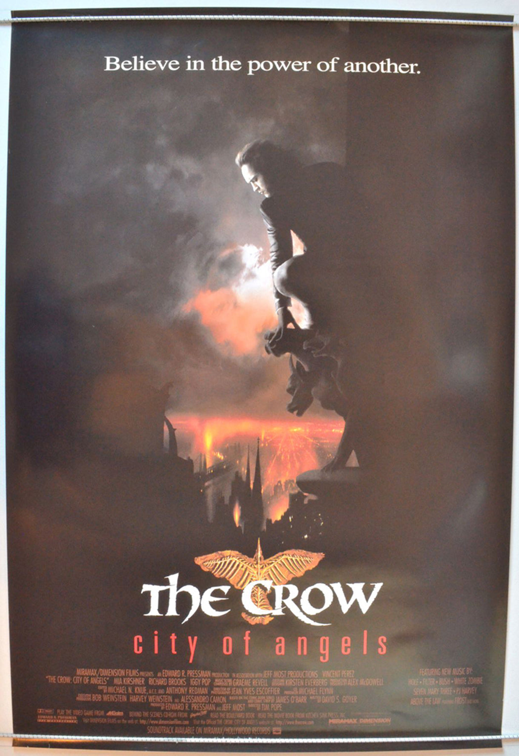 The Crow 2 : City Of Angels   Original One Sheet Poster - Movie Poster