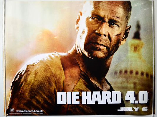 Die Hard 4.0  (Teaser / Advance Version)   Original British Quad Poster - Movie Poster