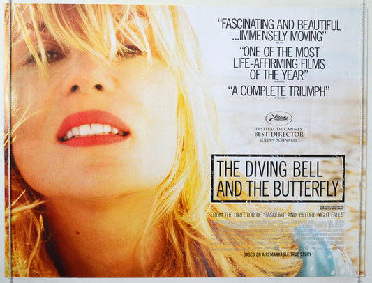 The Diving Bell And The Butterfly  (a.k.a. Le scaphandre et le papillon)  (Emmanuelle Seigner Version)   Original British Quad Poster - Movie Poster