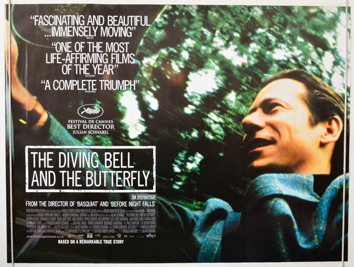 The Diving Bell And The Butterfly  (a.k.a. Le scaphandre et le papillon)  (Mathieu Amalric Version)   Original British Quad Poster - Movie Poster