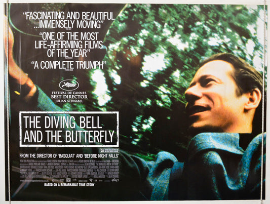 The Diving Bell And The Butterfly  (a.k.a. Le scaphandre et le papillon)  (Mathieu Amalric Version)   Original British Quad Poster - Movie Poster