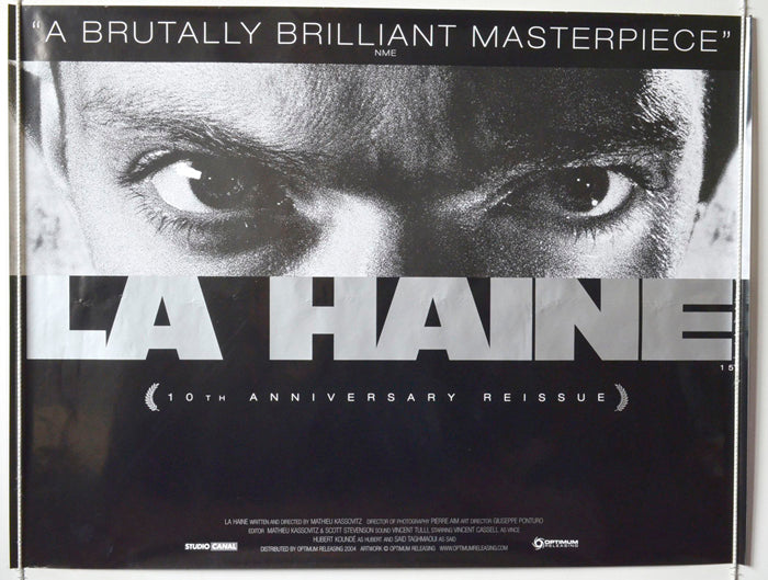 La Haine   (10th Anniversary re-release)   Original British Quad Poster - Movie Poster