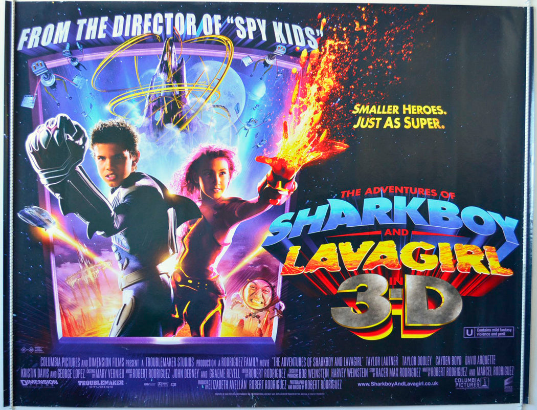 The Adventures Of Sharkboy and Lavagirl Original British Quad Poster - Movie Poster