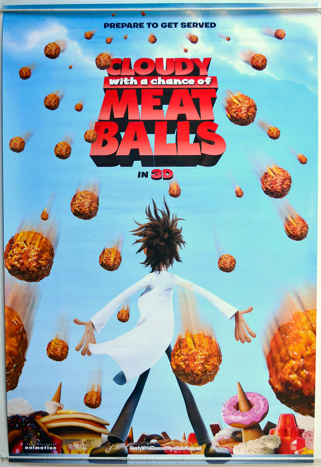 Cloudy With A Chance Of Meatballs Original One Sheet Poster - Movie Poster