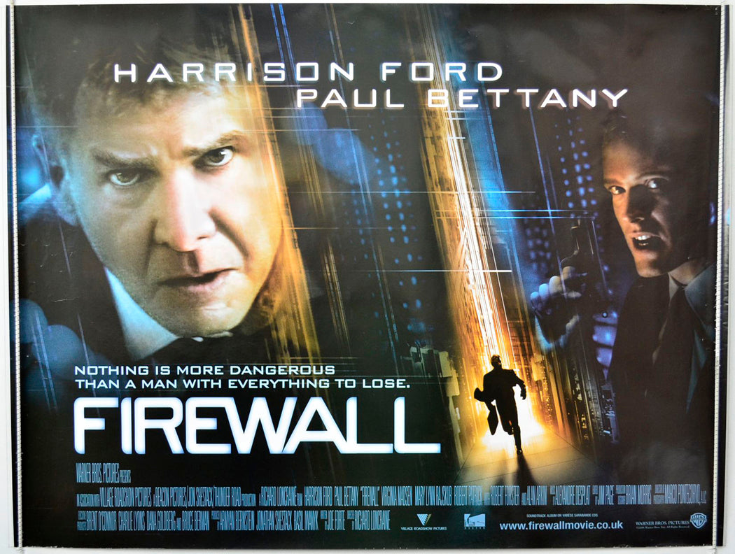 Firewall Original British Quad Poster - Movie Poster