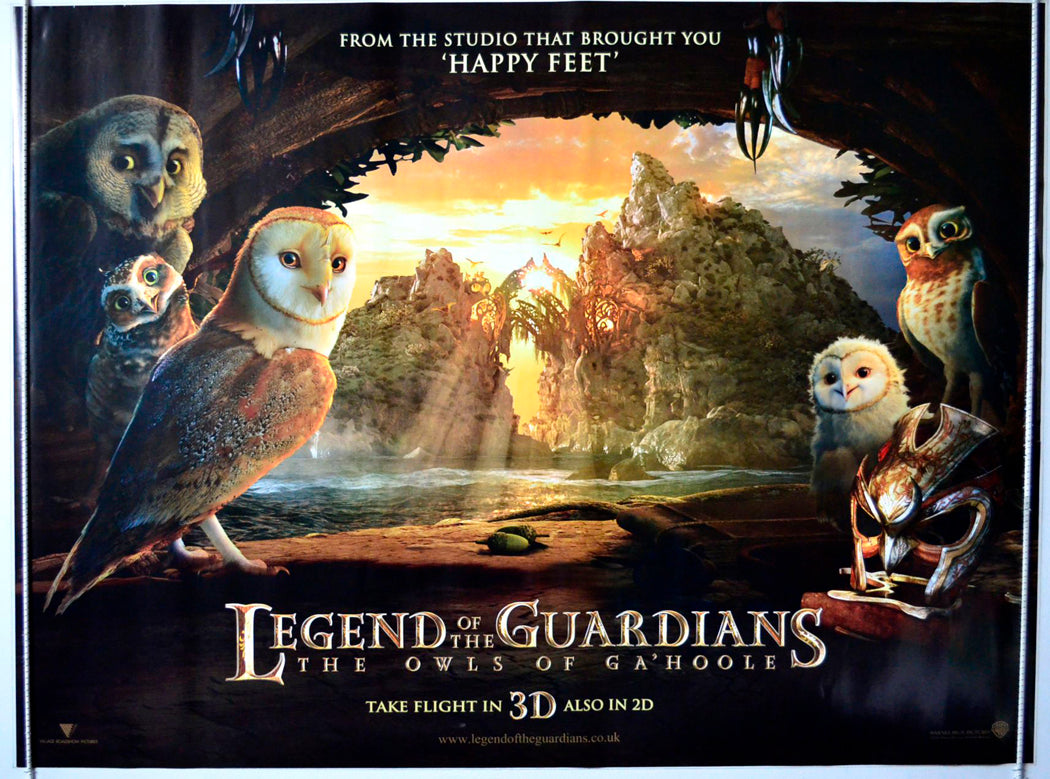 Legend Of The Guardians : The Owls Of Ga'Hoole   (Teaser / Advance Version)  Original British Quad Poster - Movie Poster