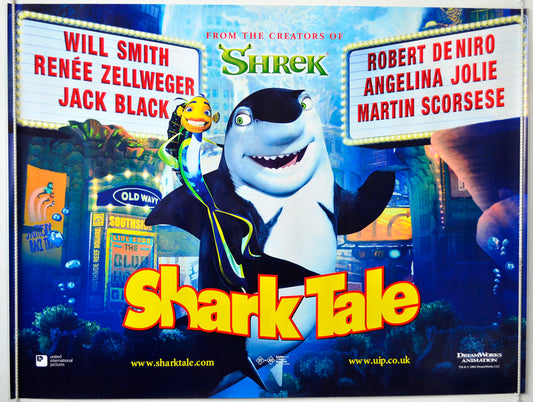 Shark Tale   (Teaser / Advance Version)  Original British Quad Poster - Movie Poster