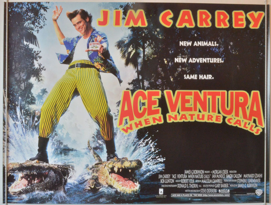 Ace Ventura When Nature Calls  Original British Quad Poster - Movie Poster