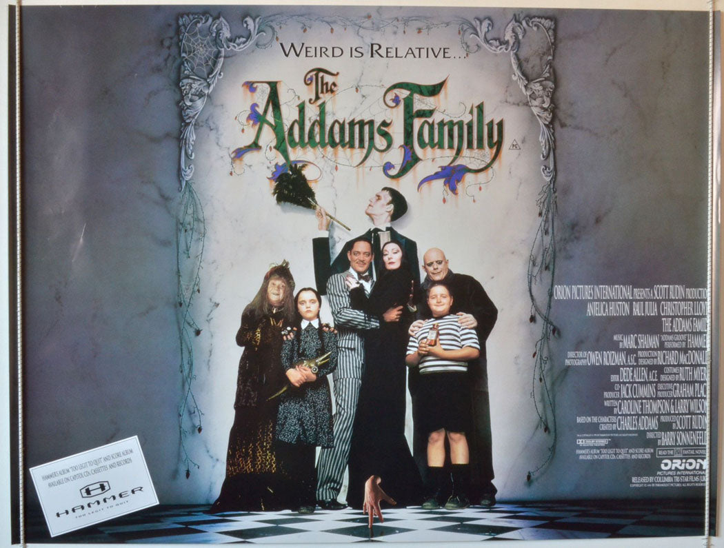 The Addams Family  Original British Quad Poster - Movie Poster