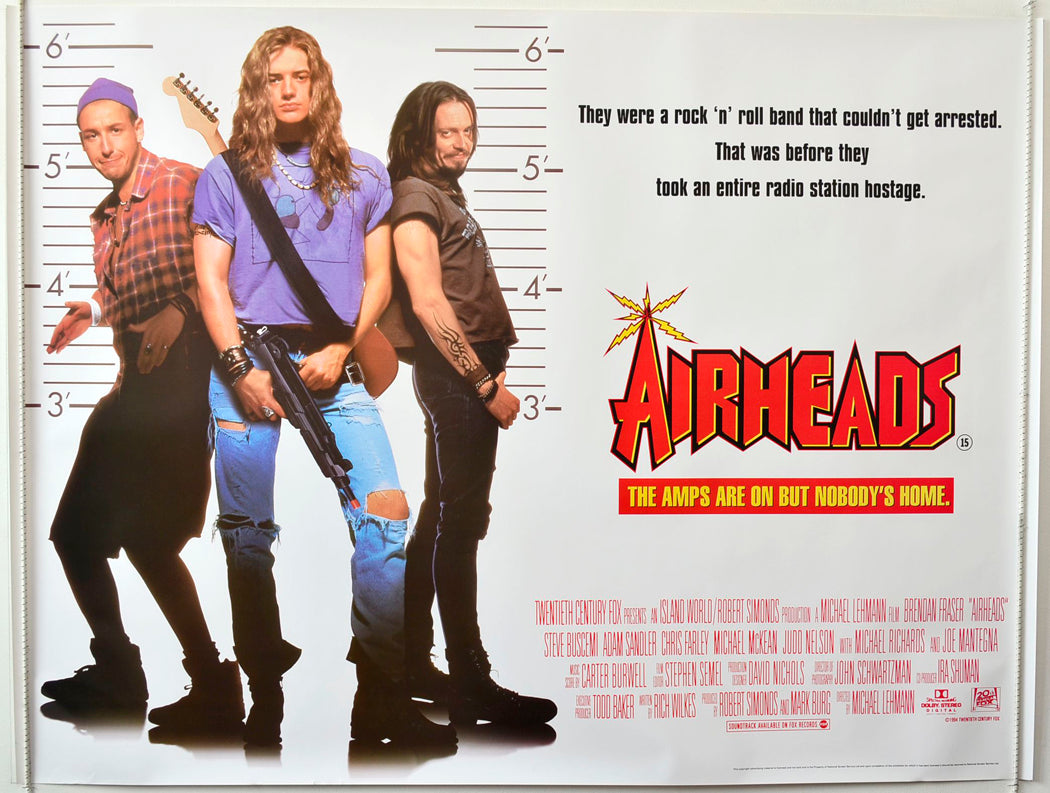 Airheads Original British Quad Poster - Movie Poster