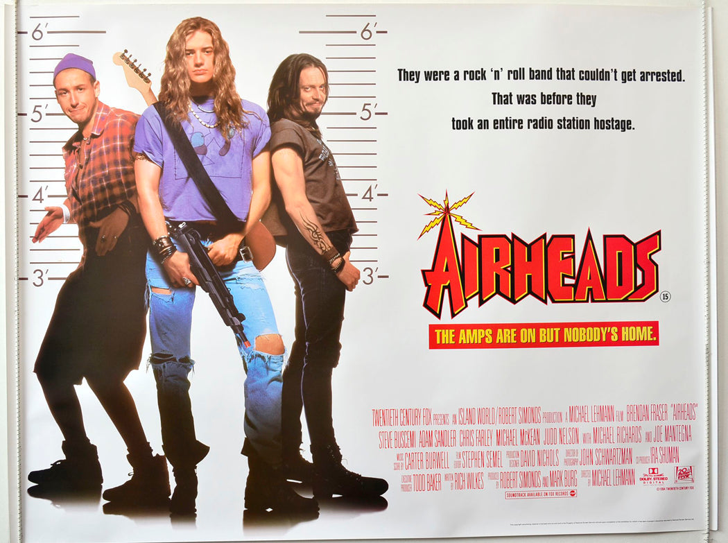 Airheads Original British Quad Poster - Movie Poster