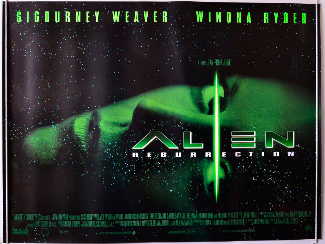 Alien : Resurrection Original British Quad Poster - Movie Poster