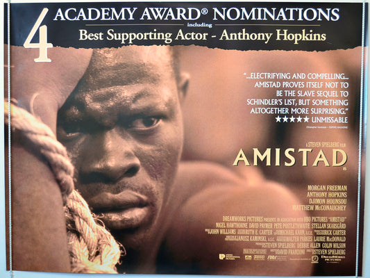 Amistad Original British Quad Poster - Movie Poster