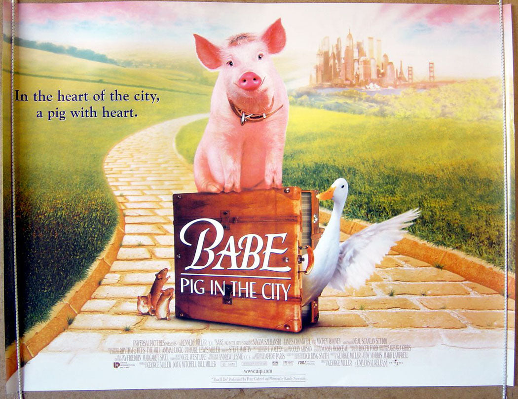 Babe : Pig In The City  Original Quad Movie Poster  