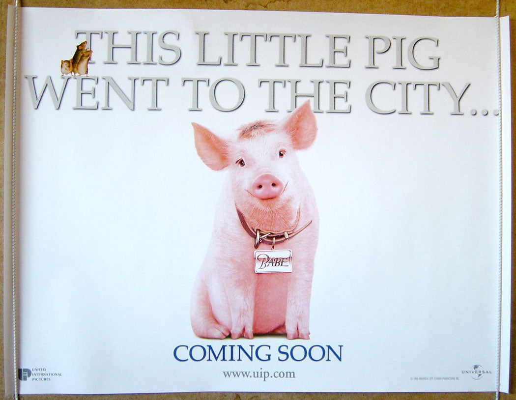 Babe : Pig In The City  (Teaser)  Original Quad Movie Poster  