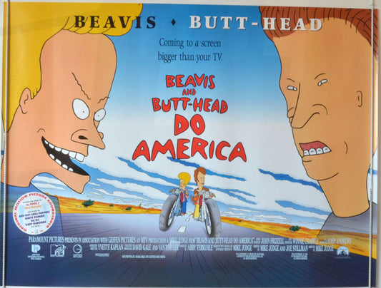 Beavis And Butthead Do America  Original British Quad Poster - Movie Poster