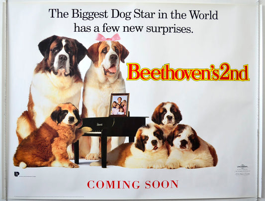 Beethoven's 2nd  (Teaser / Advance Version)   Original British Quad Poster - Movie Poster