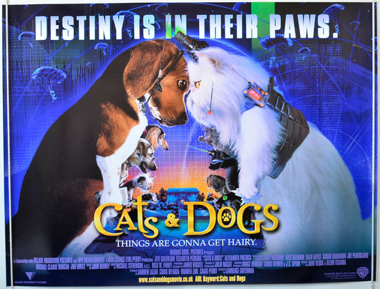 Cats And Dogs Original British Quad Poster - Movie Poster