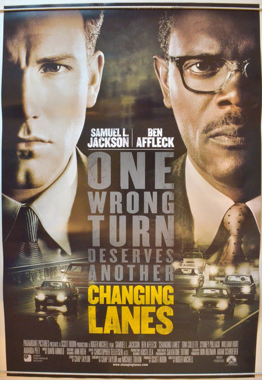 Changing Lanes   Original One Sheet Poster - Movie Poster