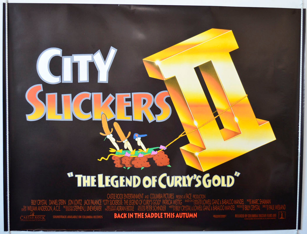 City Slickers II : The Legend Of Curly's Gold  (Teaser / Advance Version)   Original British Quad Poster - Movie Poster