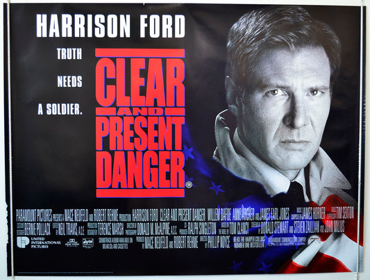 Clear And Present Danger   Original British Quad Poster - Movie Poster