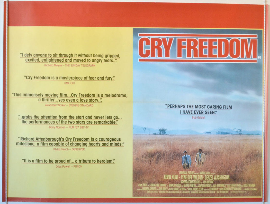 Cry Freedom  Original British Quad Poster - Movie Poster