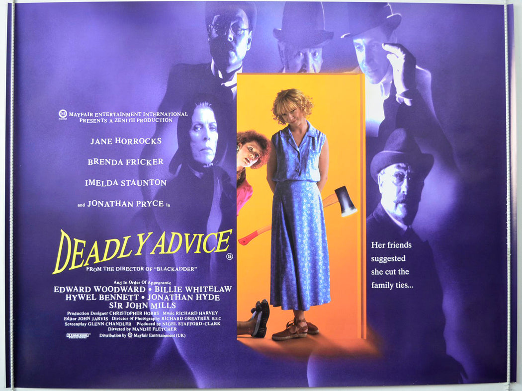 DEADLY ADVICE   Original British Quad Poster - Movie Poster