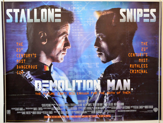 Demolition Man Original British Quad Poster - Movie Poster